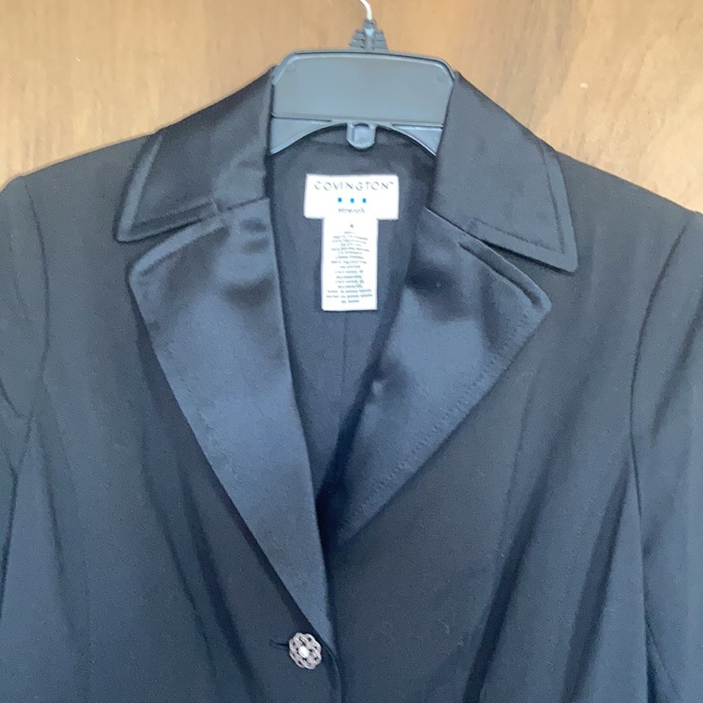 Vintage nwt office or night out neutral jacket w satin like details - Picture 6 of 17